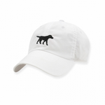 Smathers & Branson S&B Needlepoint Ball Hat, Black Lab on White