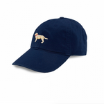 Smathers & Branson S&B Needlepoint Ball Hat, Yellow Lab on Navy