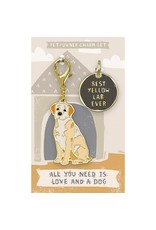 Primitives by Kathy Pet/Owner Charm Set, Yellow Lab