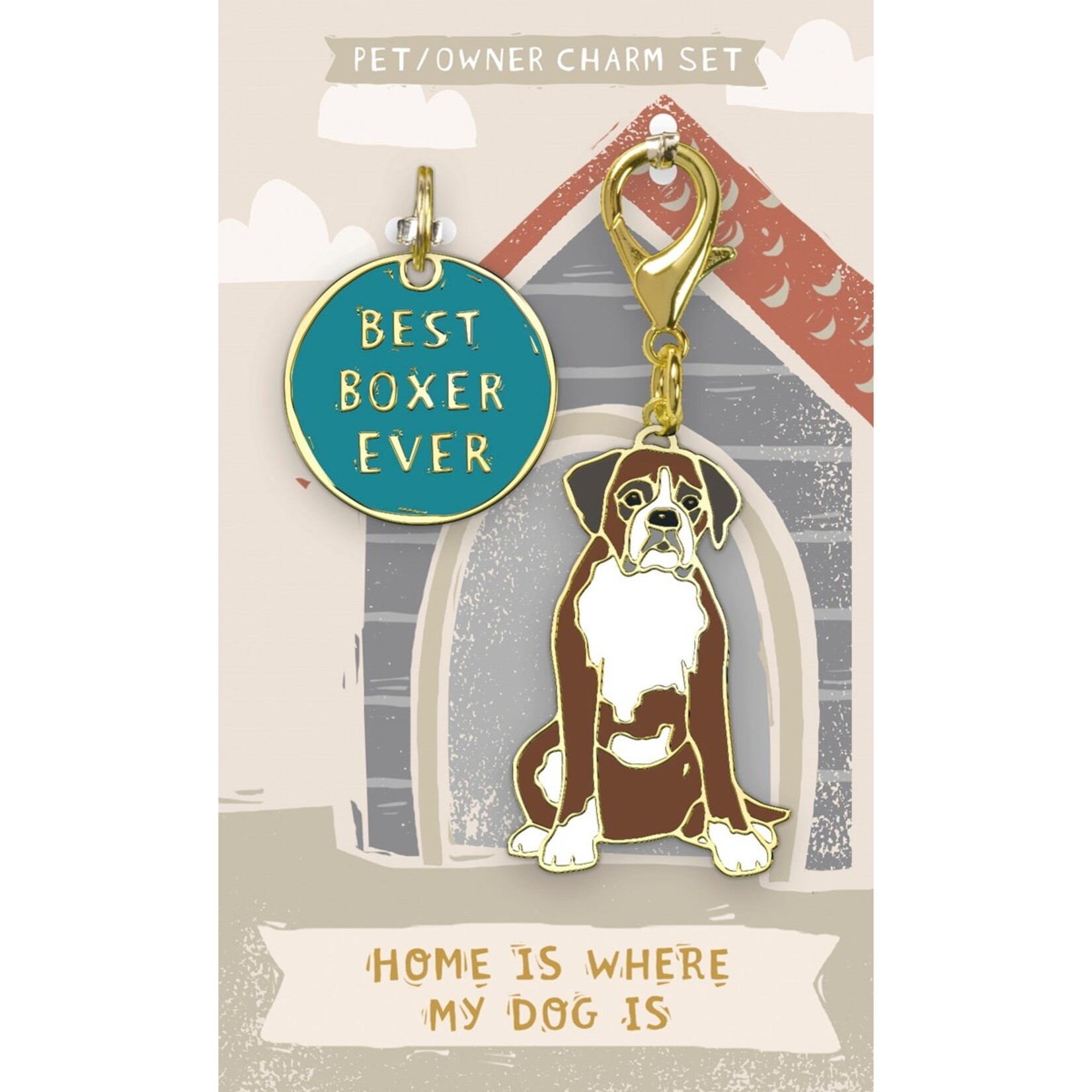 Pet/Owner Charm Set, Boxer