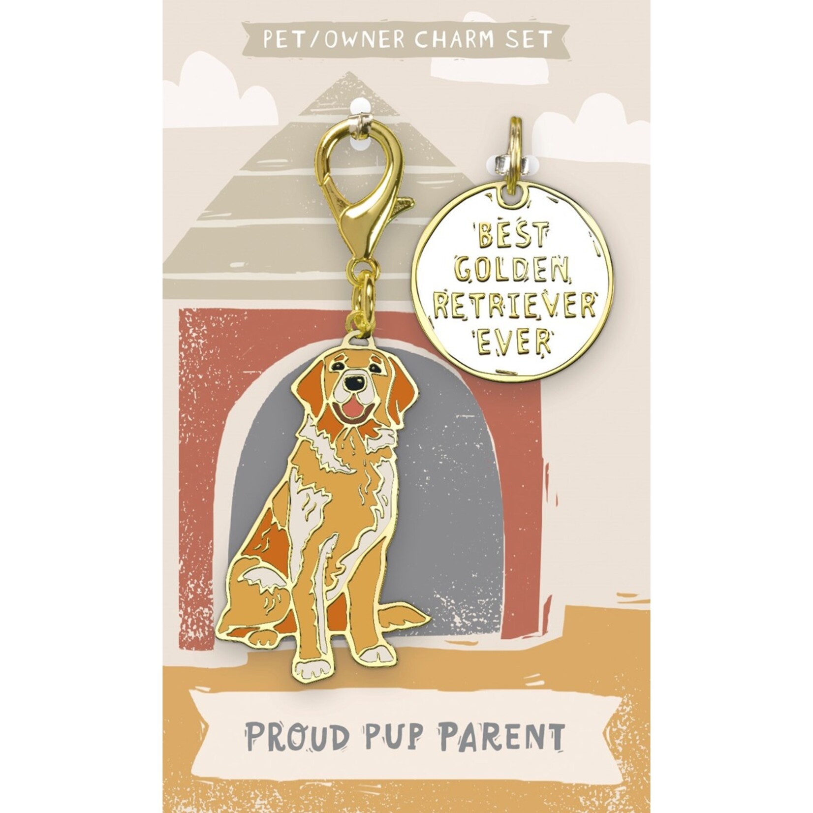 Pet/Owner Charm Set, Golden Retriever