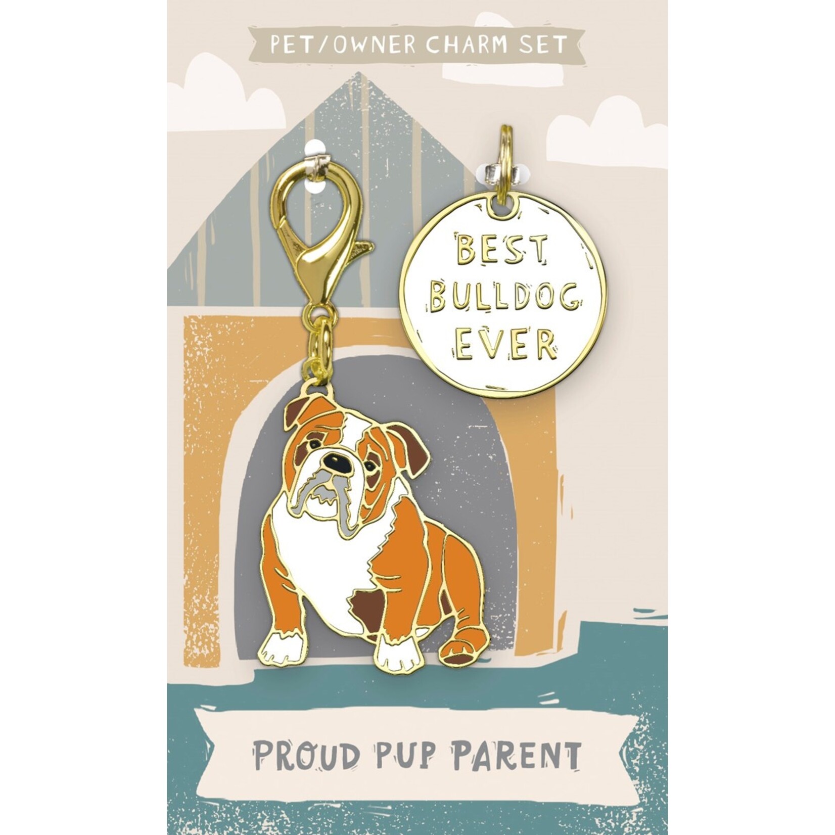 Pet/Owner Charm Set, Bulldog