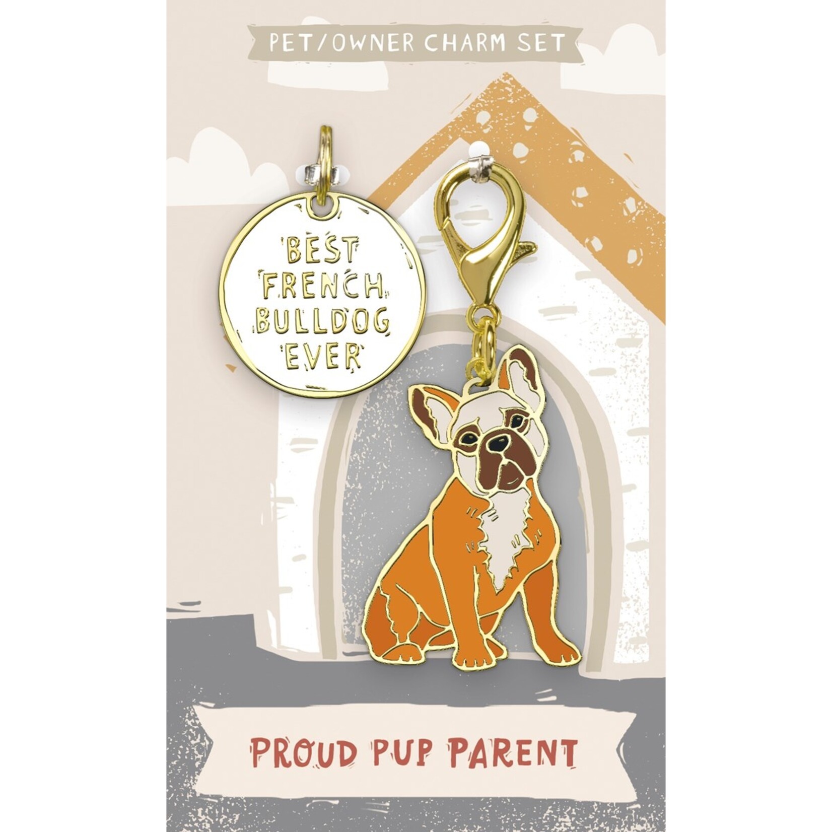 Pet/Owner Charm Set, French Bulldog