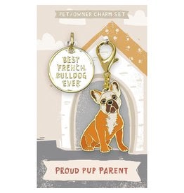 Primitives by Kathy Pet/Owner Charm Set, French Bulldog