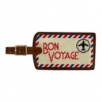 Smathers & Branson S&B Luggage Tag, Bon Voyage, light khaki