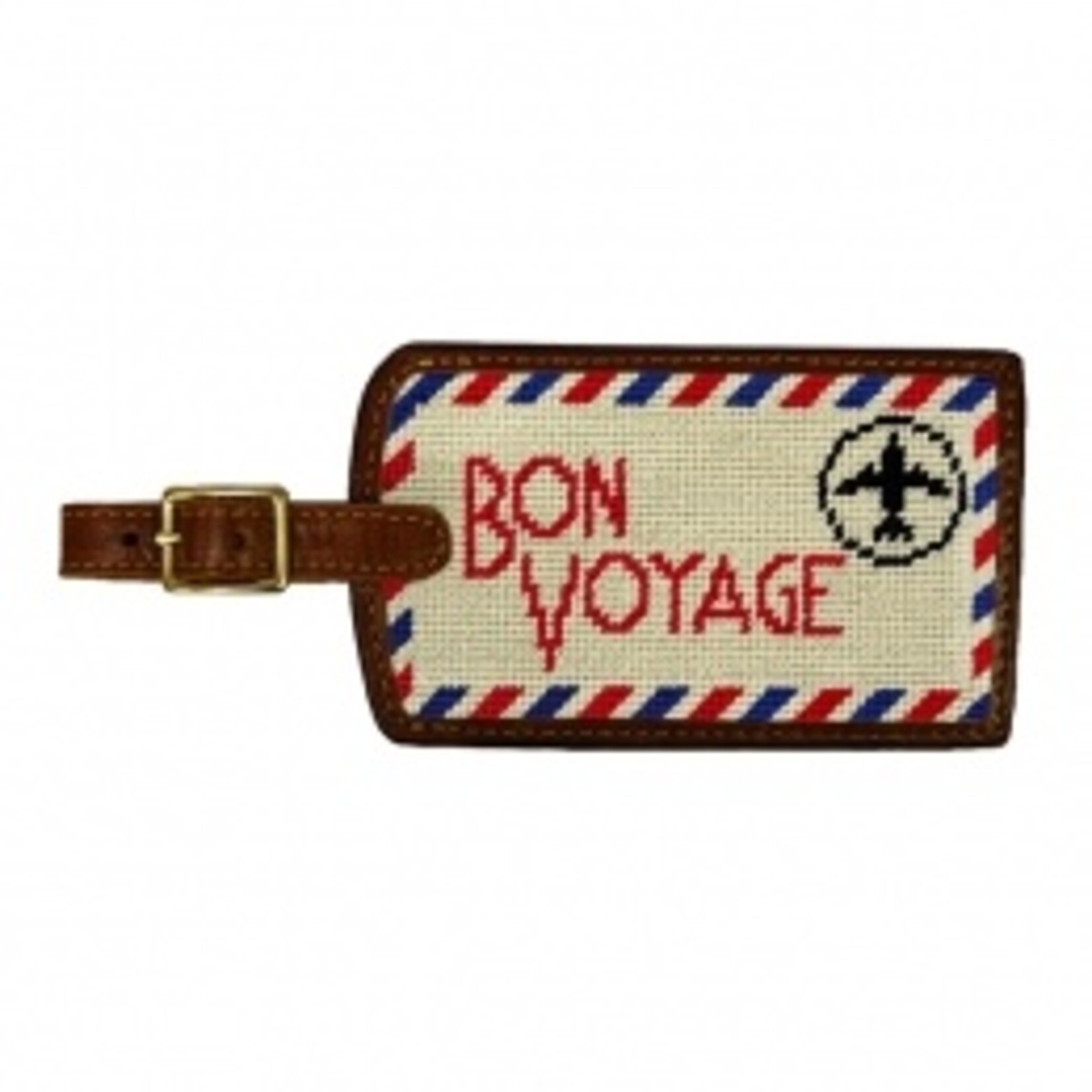 Smathers & Branson S&B Luggage Tag, Bon Voyage, light khaki