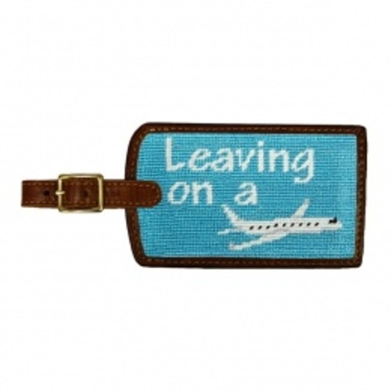 Smathers & Branson S&B Luggage Tag, Leaving On a Plane, teal