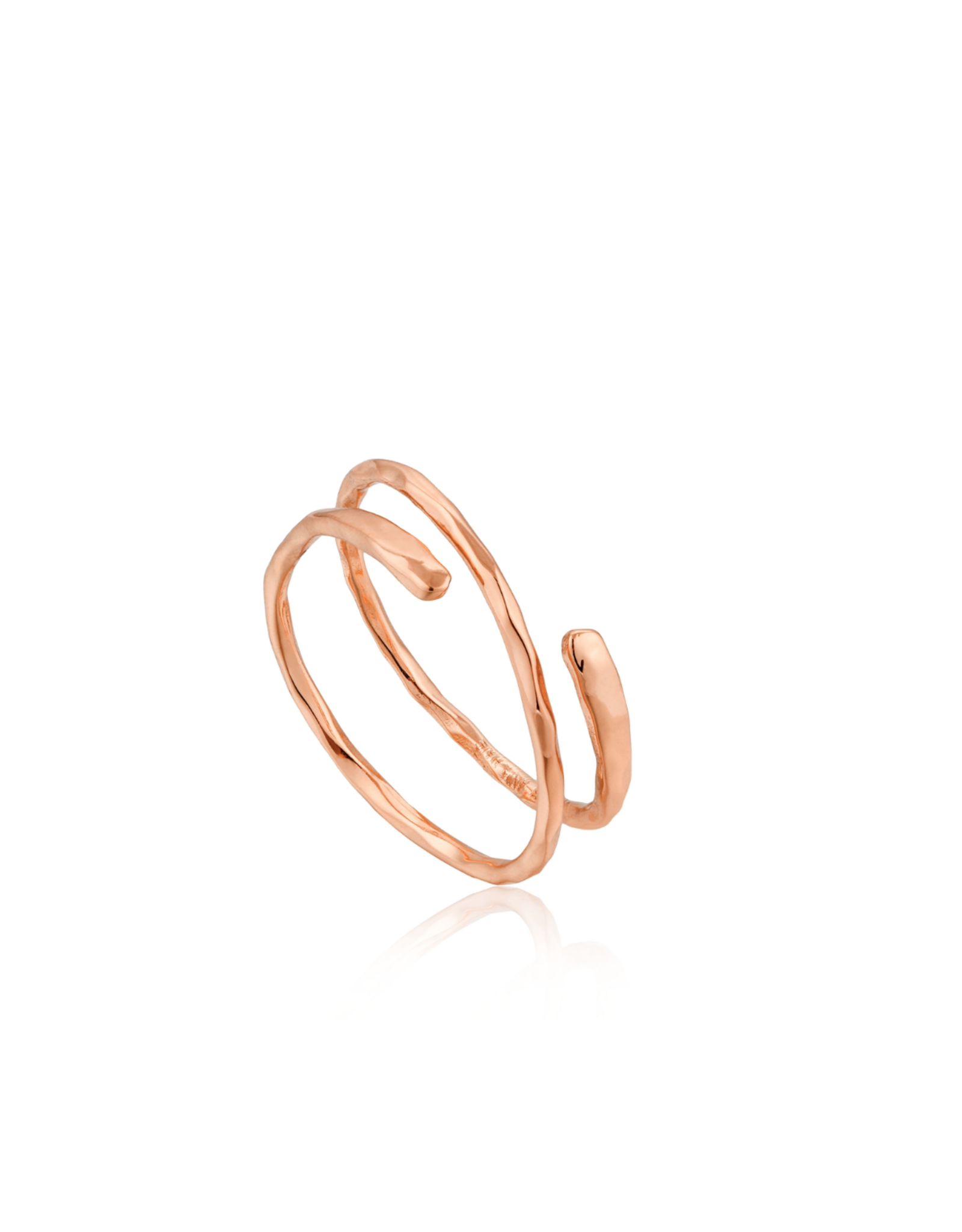 Ania Haie Ripple Adjustable Ring, rose gold