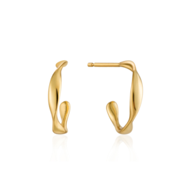 Ania Haie Twist Mini Hoop Earrings, gold