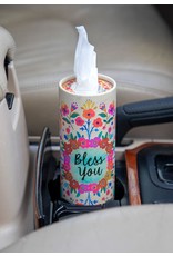 Natural LIfe Bless You Car Tissues, cream floral