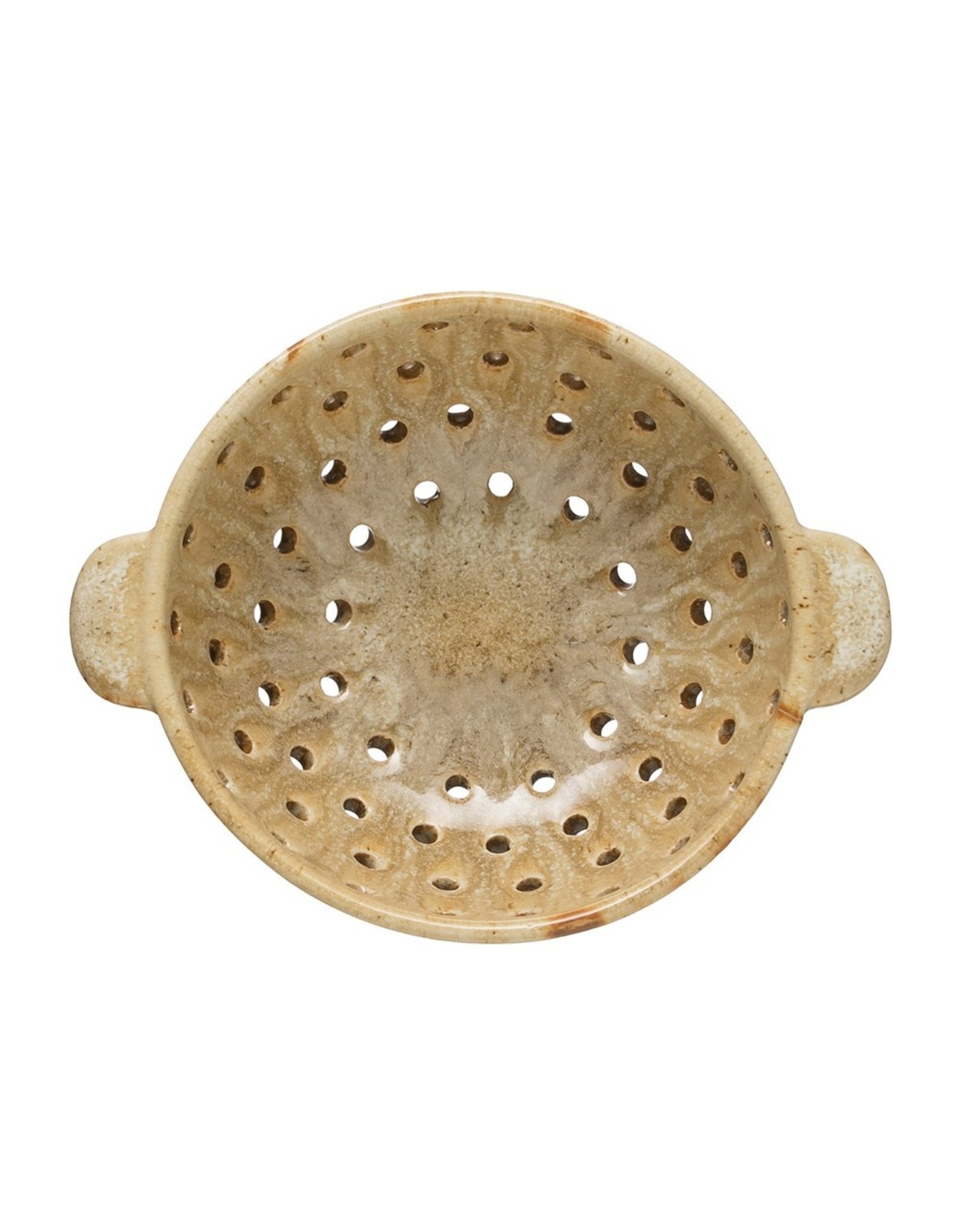 Creative Co-Op Stoneware Berry Bowl, ginger