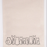 Flour Sack Towel, Cat Butts