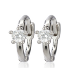 Cool and Interesting CAI Huggies, Single Stone, Silver White