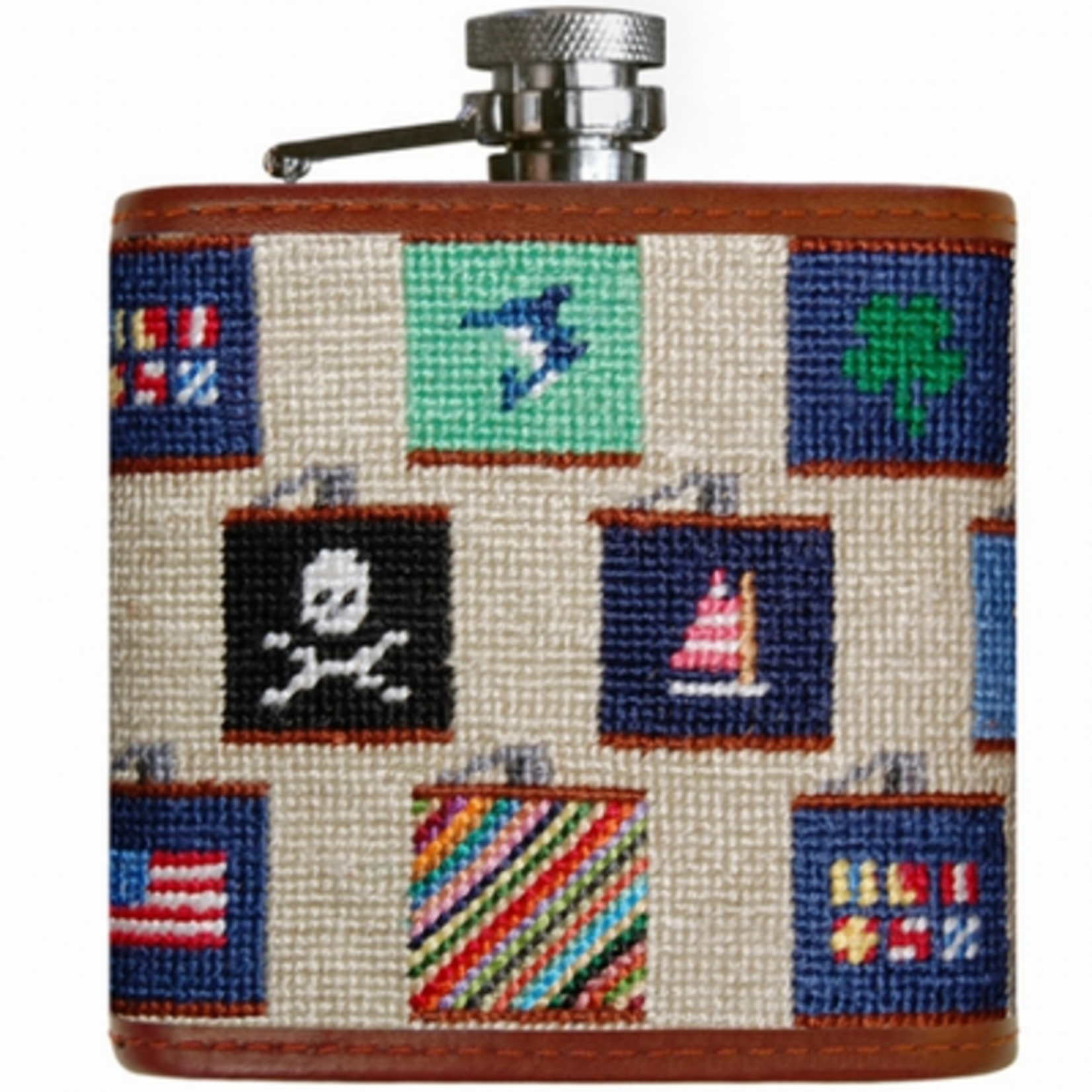 Smathers & Branson S&B Needlepoint Flask, Flasks