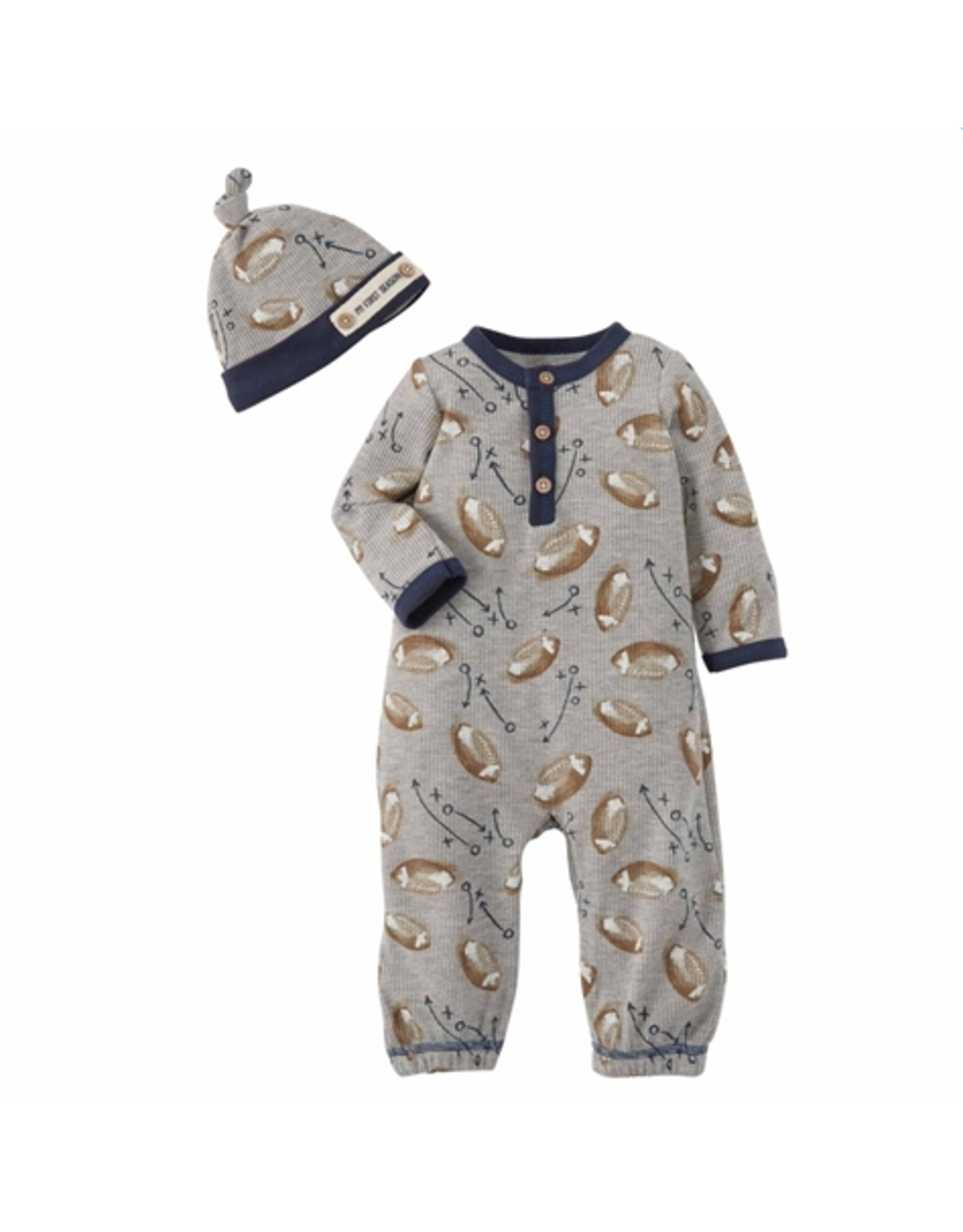 Mud Pie Football Take Me Home Outfit, 0-3 months