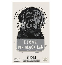 Sticker, I Love My Black Lab