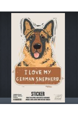 Primitives by Kathy Sticker, I Love My German Shepherd