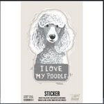 Sticker, I Love My Poodle
