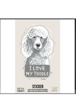 Primitives by Kathy Sticker, I Love My Poodle