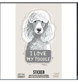 Primitives by Kathy Sticker, I Love My Poodle