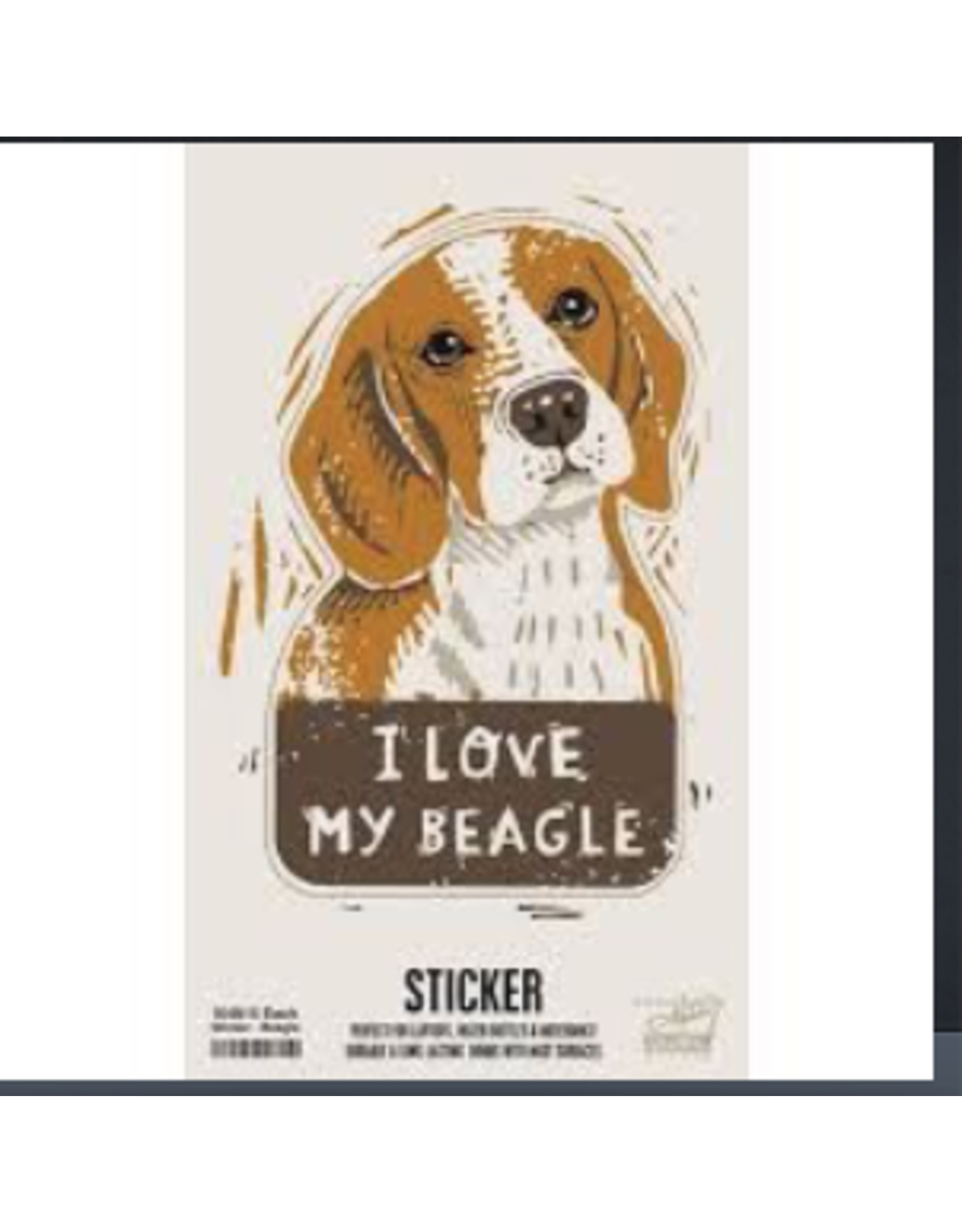 Primitives by Kathy Sticker, I Love My Beagle