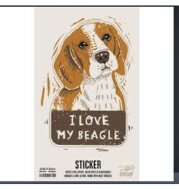 Primitives by Kathy Sticker, I Love My Beagle