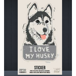 Sticker, I Love My Husky