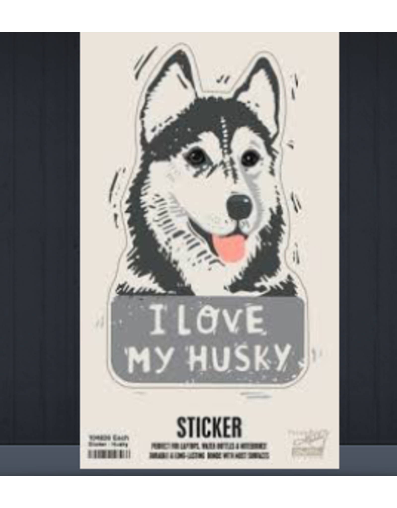 Primitives by Kathy Sticker, I Love My Husky