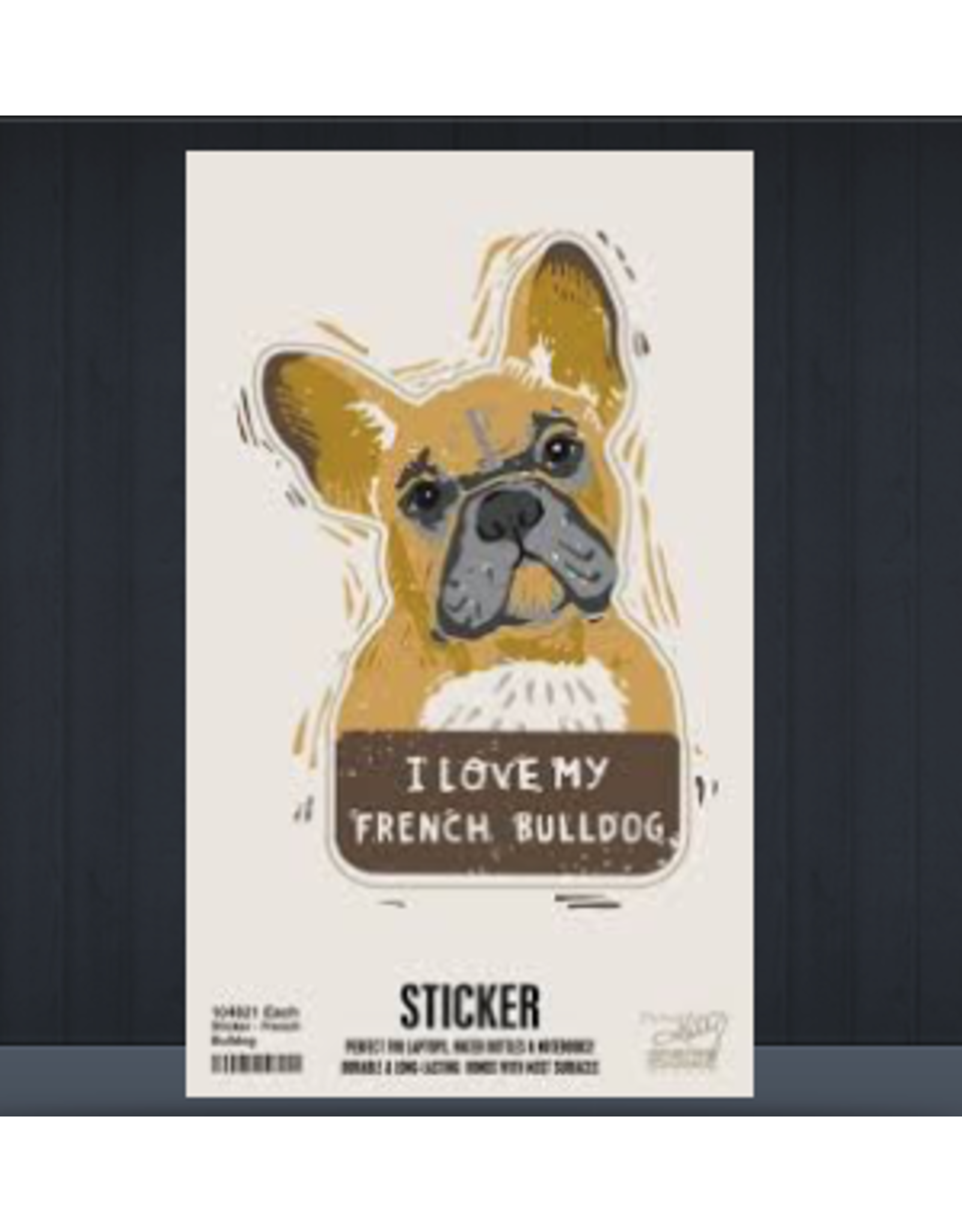 Sticker, I Love My French Bulldog - The Apple Tree