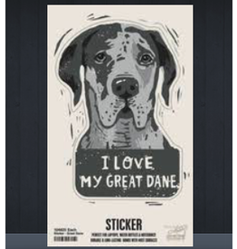 Primitives by Kathy Sticker, I Love My Great Dane