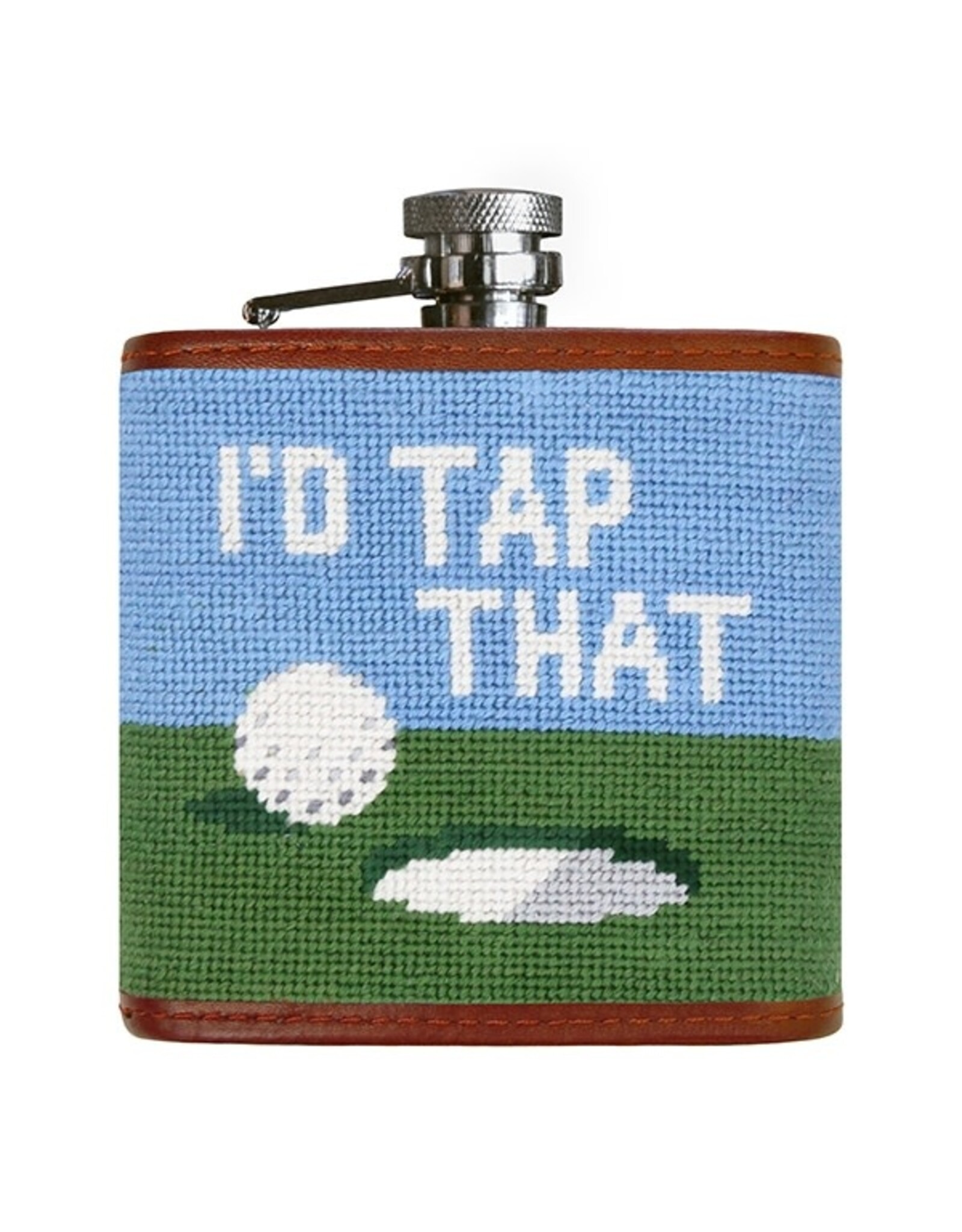 Smathers & Branson S&B Needlepoint Flask, I'd Tap That