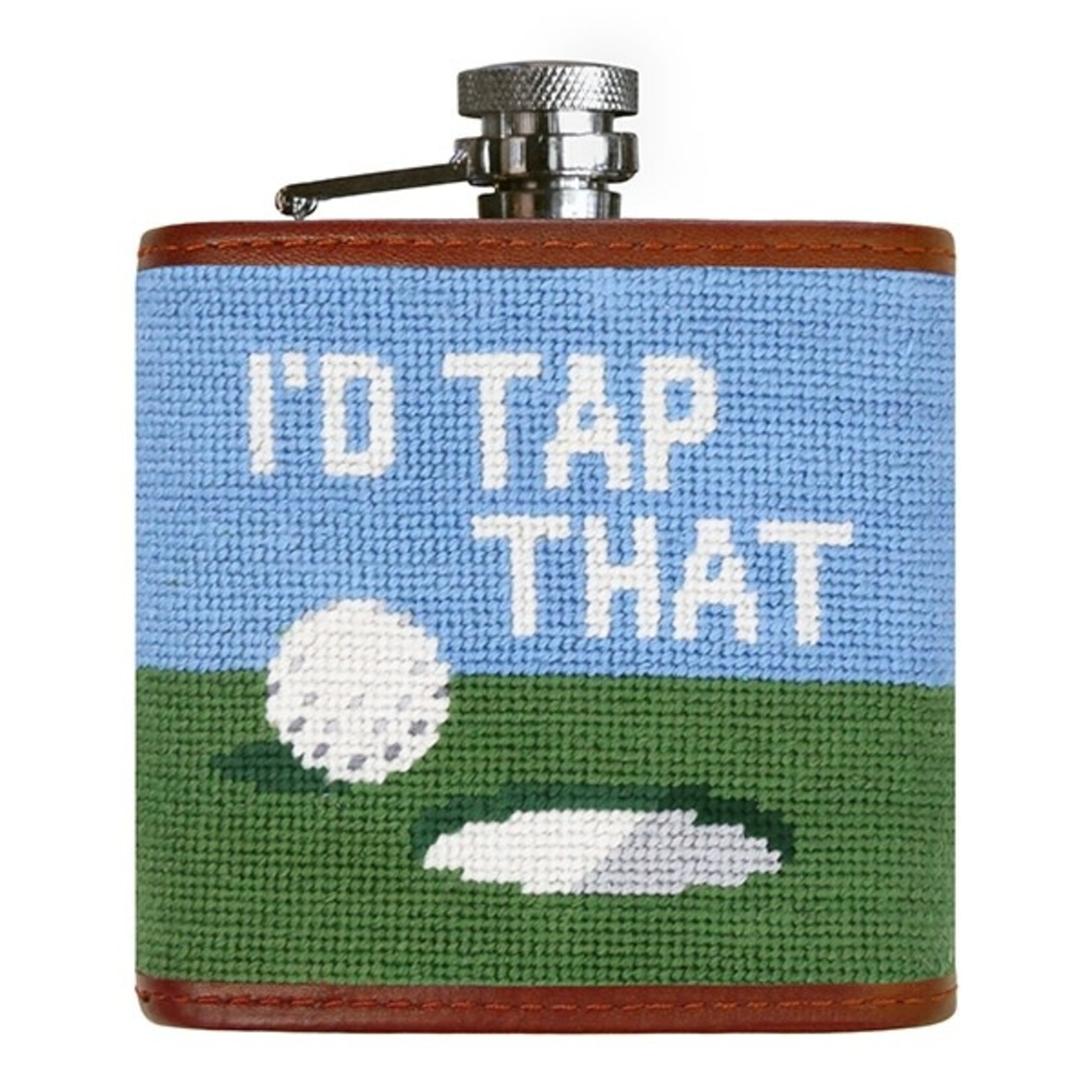 Smathers & Branson S&B Needlepoint Flask, I'd Tap That