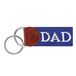 Smathers & Branson S&B Needlepoint Key Fob, Dad (royal blue)