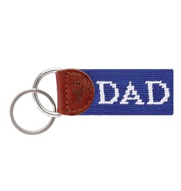 Smathers & Branson S&B Needlepoint Key Fob, Dad (royal blue)