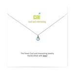 Cool and Interesting CAI Mini Teardrop Gemstone Necklace