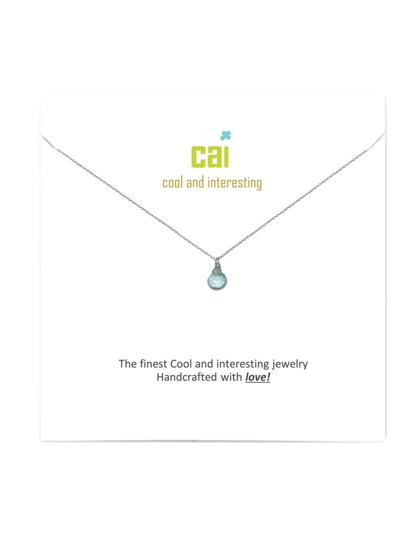 Cool and Interesting CAI Mini Teardrop Gemstone Necklace