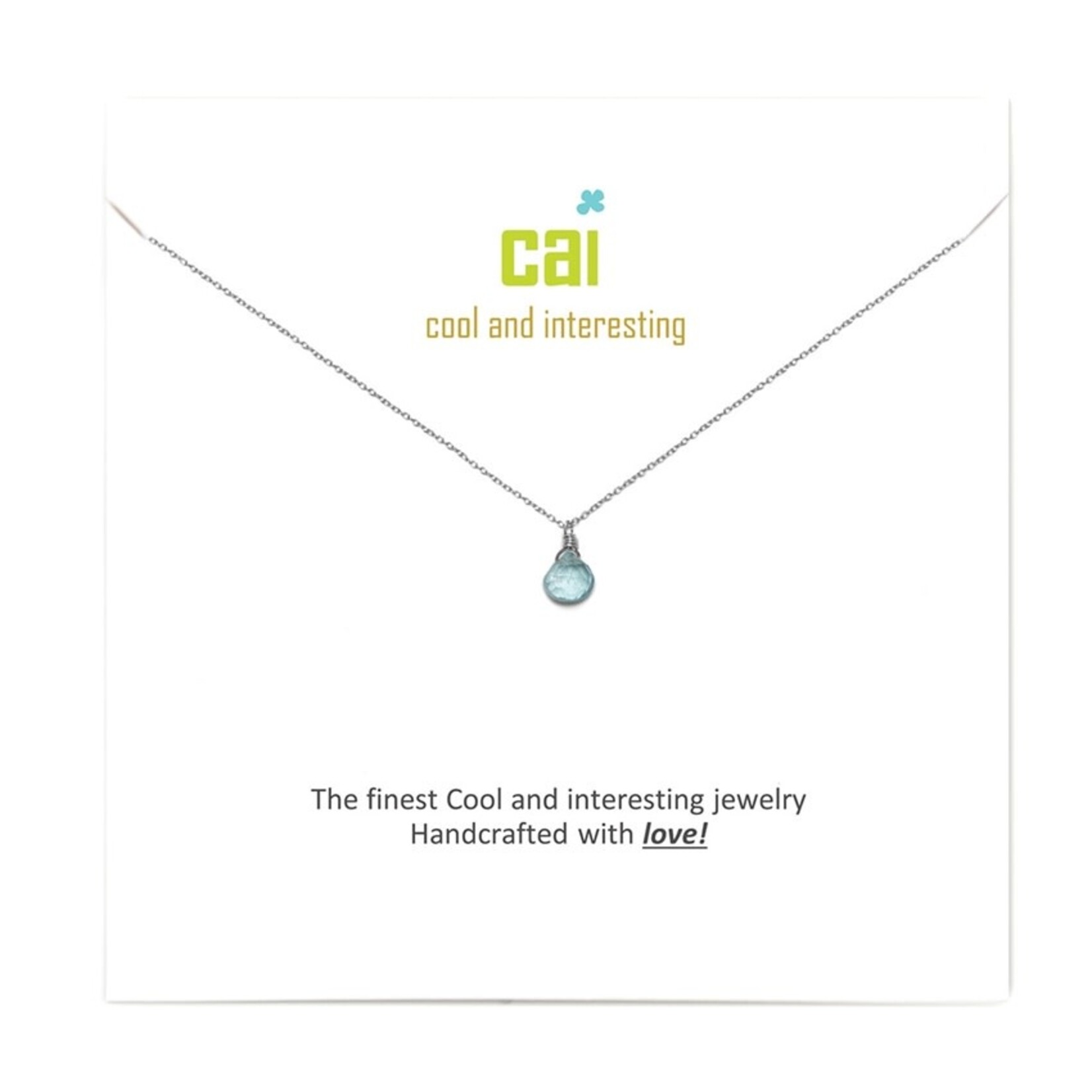 Cool and Interesting CAI Mini Teardrop Gemstone Necklace