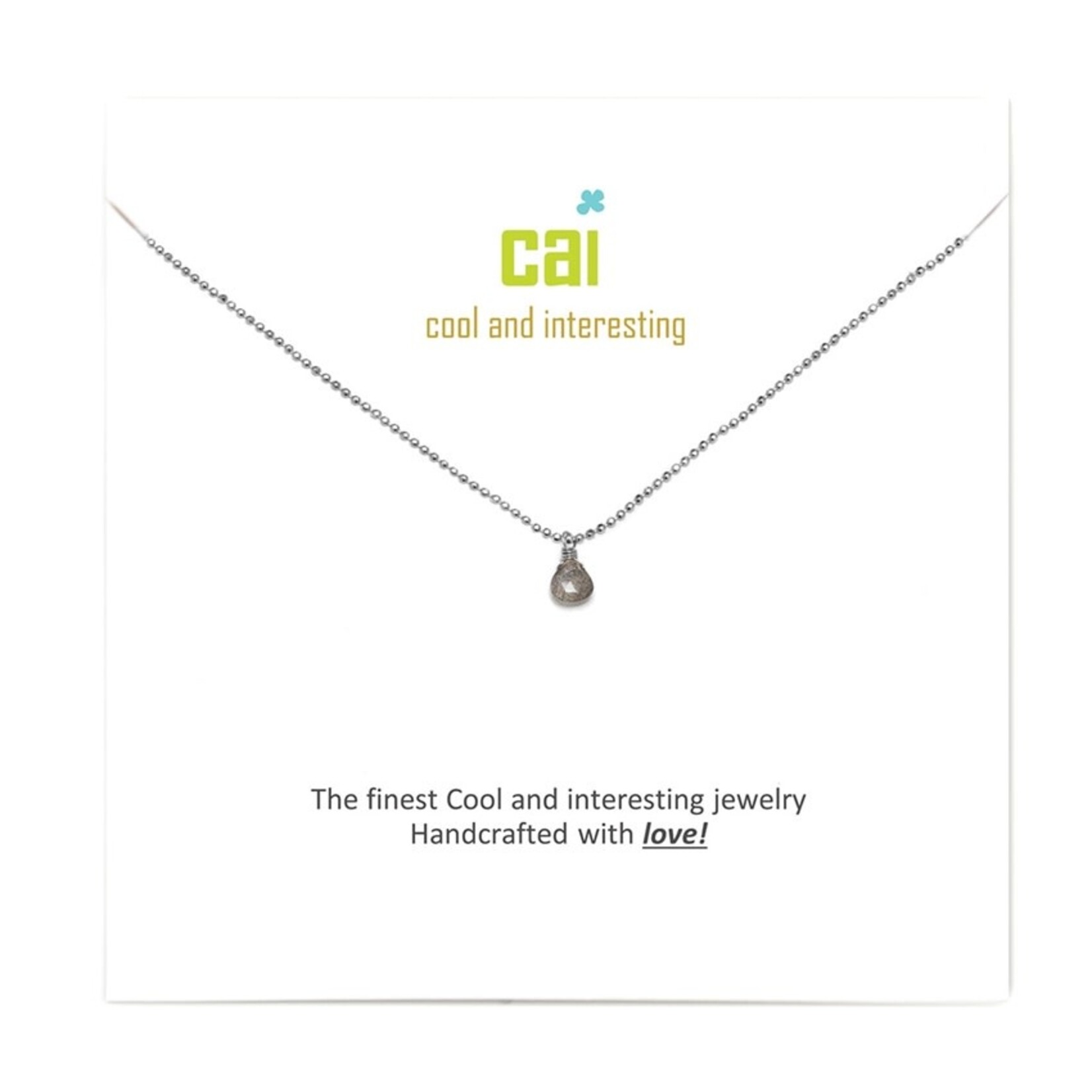 Cool and Interesting CAI Mini Teardrop Gemstone Necklace