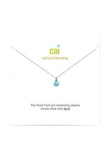CAI Mini Teardrop Gemstone Necklace