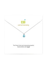 Cool and Interesting CAI Mini Teardrop Gemstone Necklace