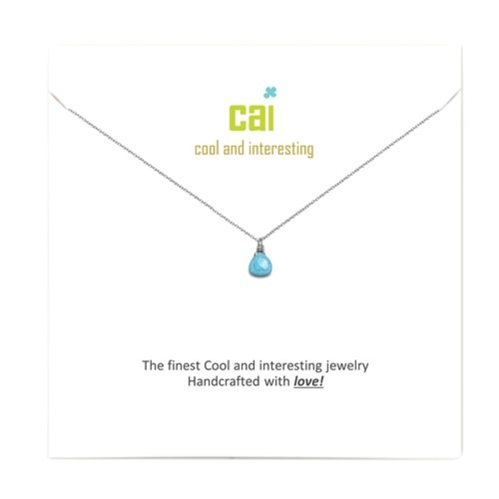 Cool and Interesting CAI Mini Teardrop Gemstone Necklace