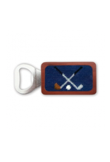 Smathers & Branson S&B Needlepoint Bottle Opener, Cross Clubs (classic navy)