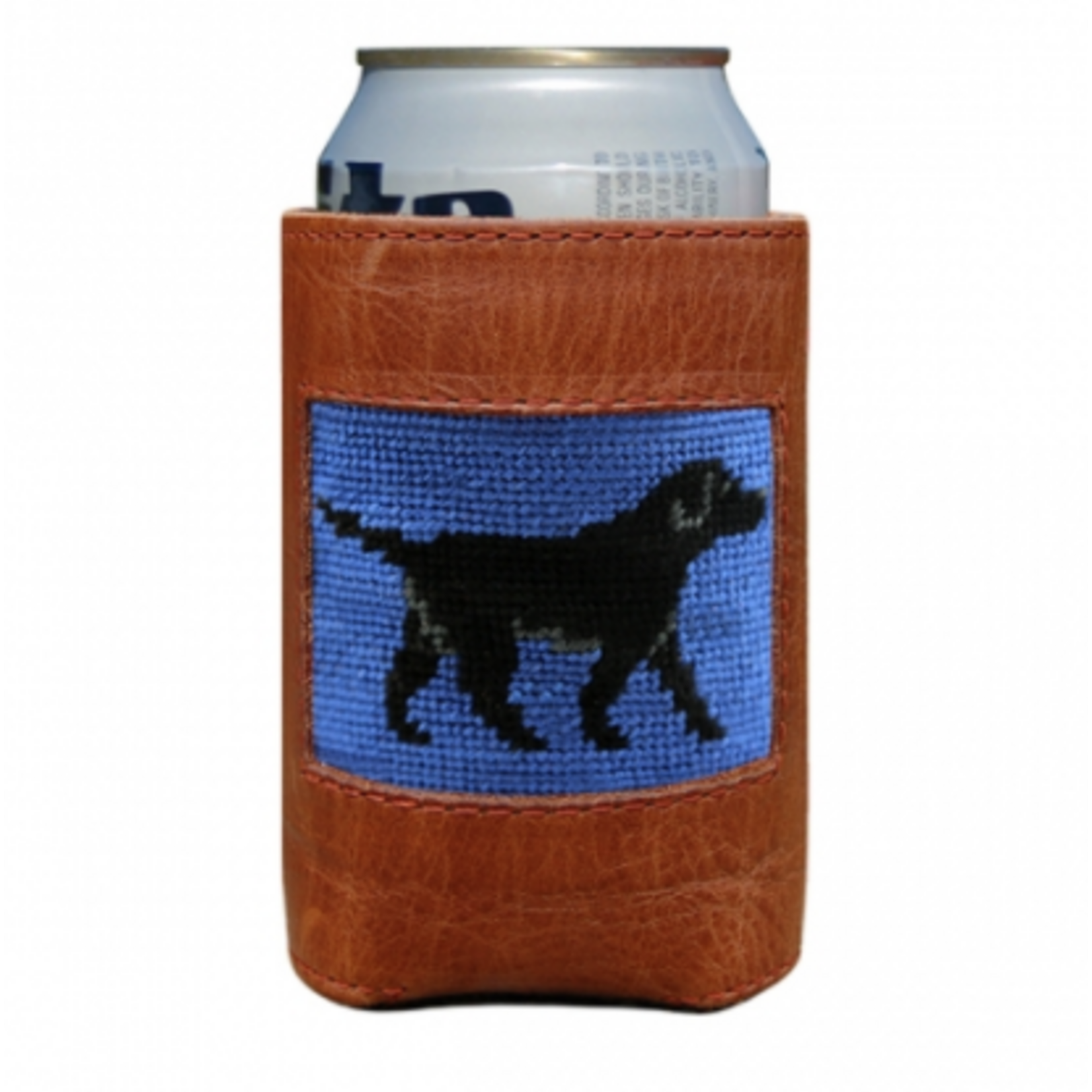 Smathers & Branson S&B Needlepoint Can Cooler, Black Lab (blueberry)