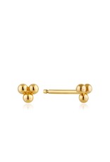 Ania Haie Ania Haie Modern Minimalism Triple Ball Stud Earrings, Gold