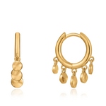Ania Haie Ania Haie Ear We Go Mini Disc Huggie Hoops, gold
