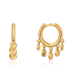 Ania Haie Ania Haie Ear We Go Mini Disc Huggie Hoops, gold