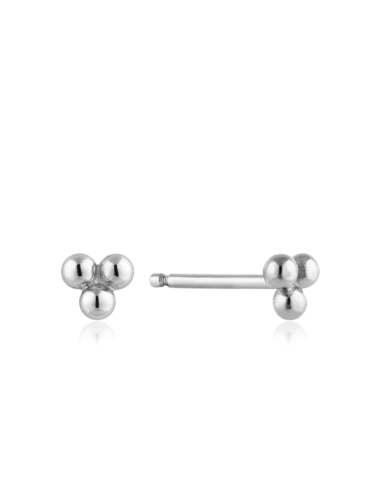 Ania Haie Modern Triple Ball Stud Earrings, Silver