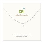 Cool and Interesting CAI Silver Mini Letter Initial Necklace