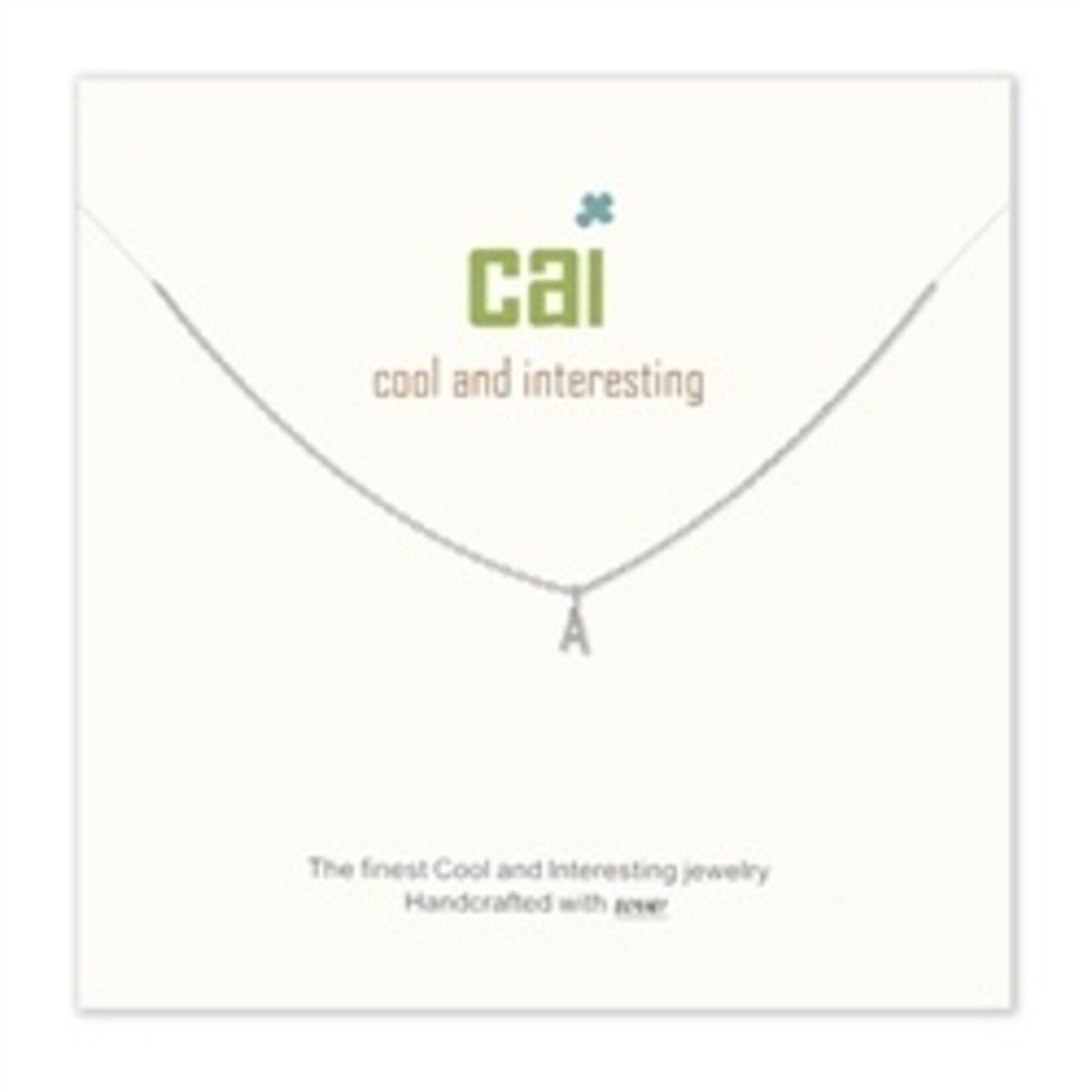 Cool and Interesting CAI Silver Mini Letter Initial Necklace