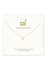 Cool and Interesting CAI Silver Mini Letter Initial Necklace